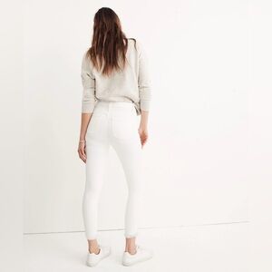 Madewell white skinny button fly